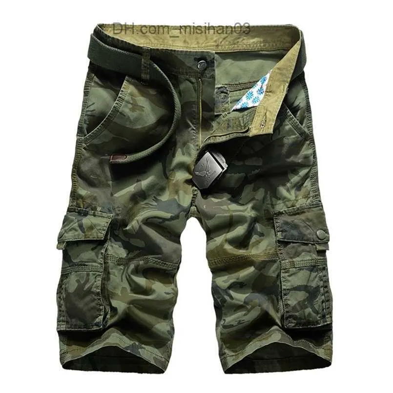 Herren-Shorts, Camouflage-Camouflage-Cargo-Shorts für Männer, Freizeit-Shorts für Männer, lockere Arbeitsshorts, Mann-Militär-Shorts, Übergröße 29–44, Z230703