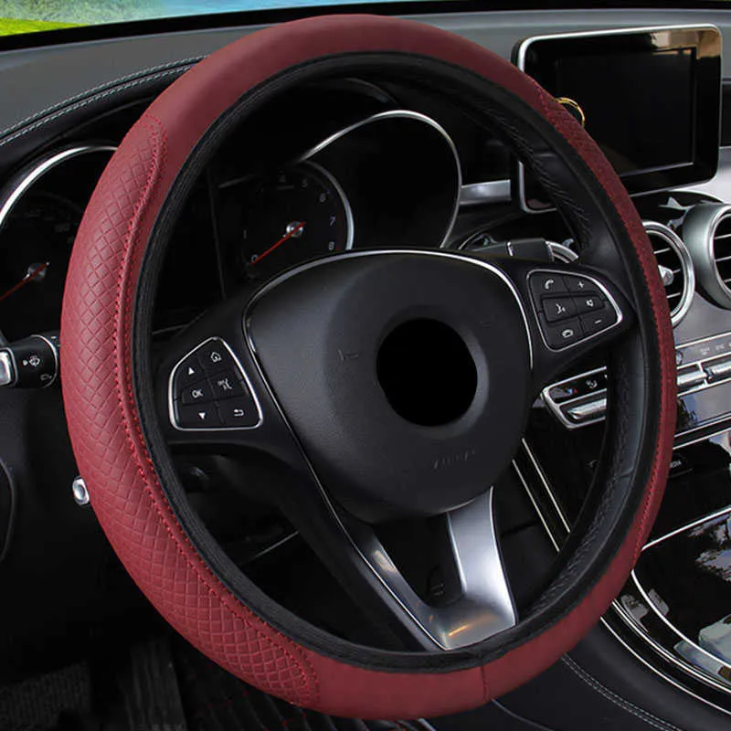 Coprvolante n coccodrllo marrone, accessor per auto n pelle