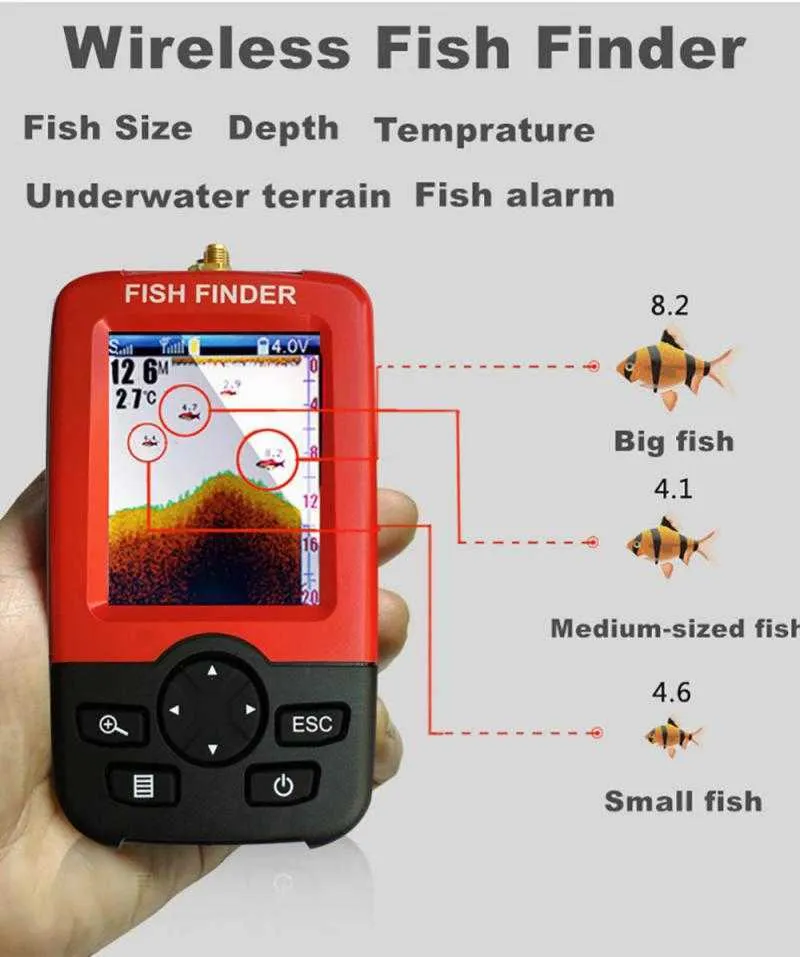 Fish Finder XJ 01 Sonar Fish Finder XJ 01 Rechargeable Wireless