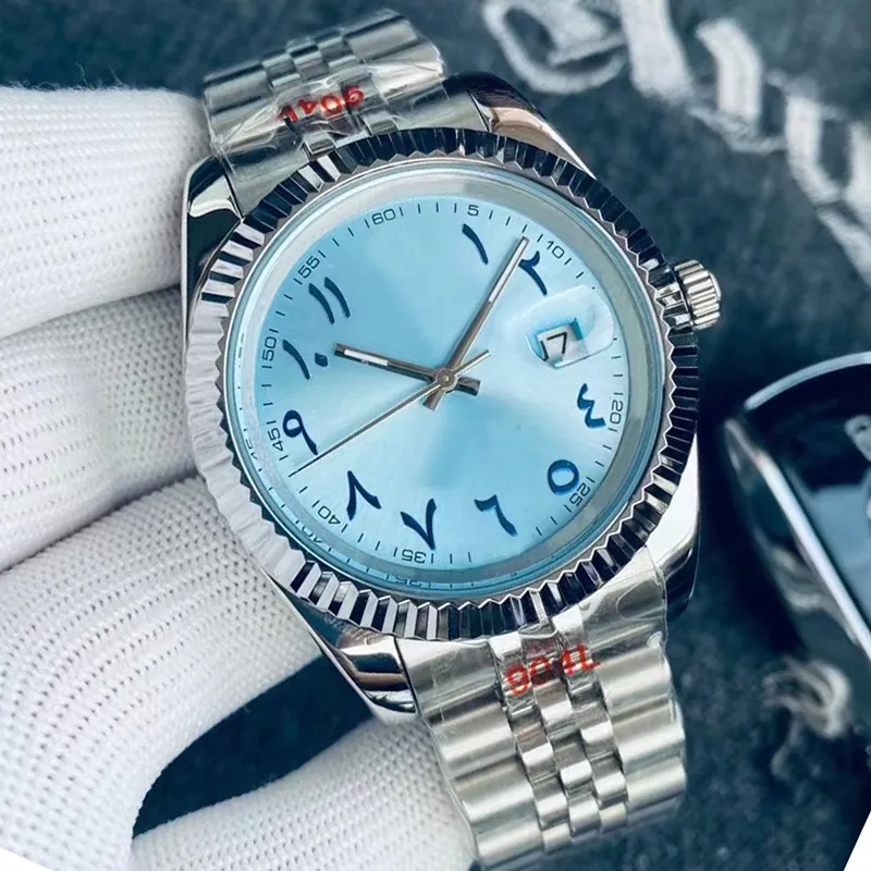 Reloj para hombre Relojes de lujo Árabe antiguo 41 mm Reloj Datejusts azul Relojes automáticos para hombre Relojes mecánicos montre de luxe Master Wrsitwatches R11