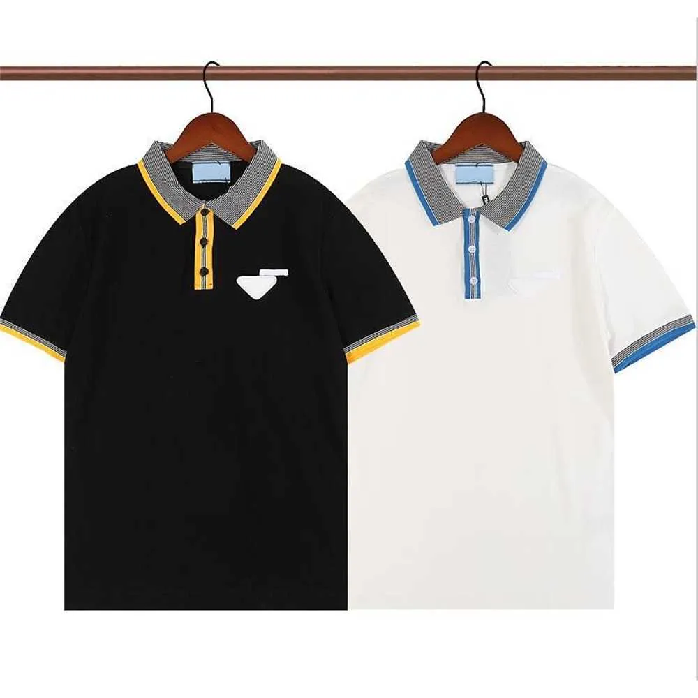 Polos de grife masculinos de verão camisetas casuais masculinas femininas com letras pretas e brancas estampadas mangas curtas roupas masculinas de luxo mais vendidas M-2xleiaj