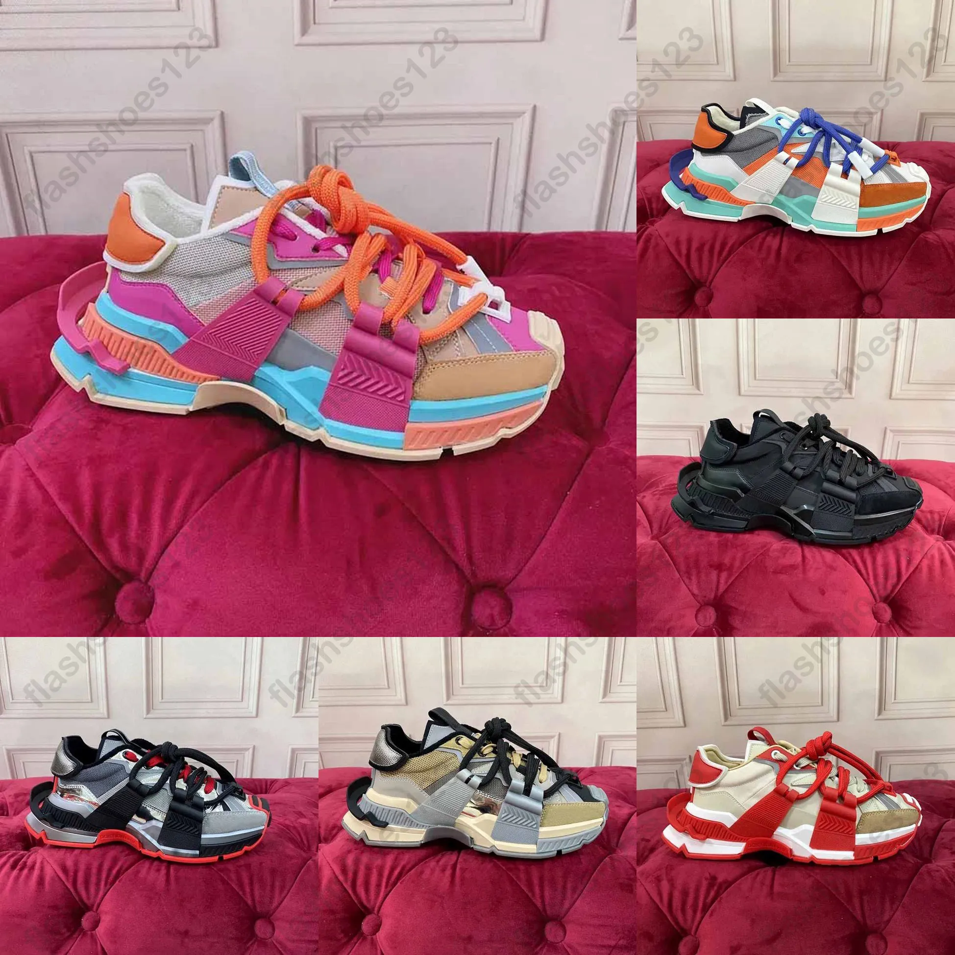 Designer-Sneaker 5862, Plate-Form-Schuhe, Pop-Farbanpassung, Laufschuhe, dicke Sohle, Trend, leichte Luxus-Mode, All-Match-Farbe, cooler, lässiger Schnür-Dad-Schuh