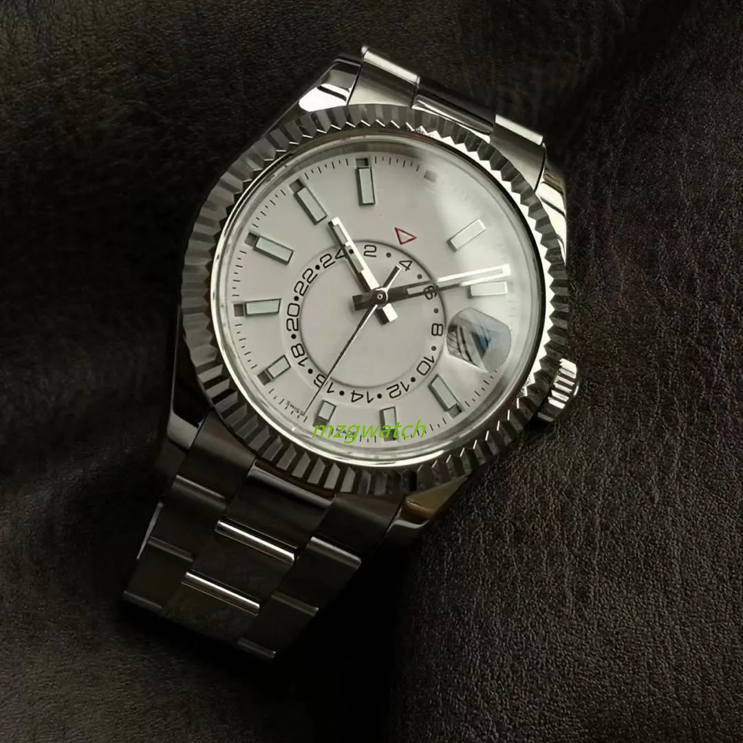 Mens 36mm Watch NOOB SKY 336934 Mechanical Watch 42MM 904L Steel Sapphire Crystal White Dial