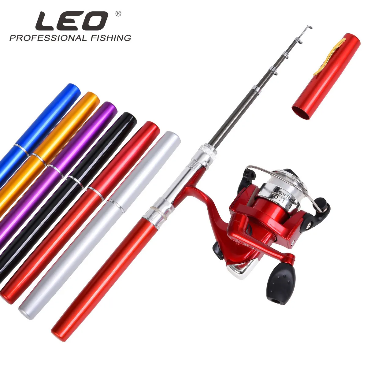 2023 New Pocket Size Fishing Rod, Small Mini Pen Shape Fishing Rod and  Spinning Reel Combos Kit, Portable Collapsible Telescopic Fishing Pole,  Suit