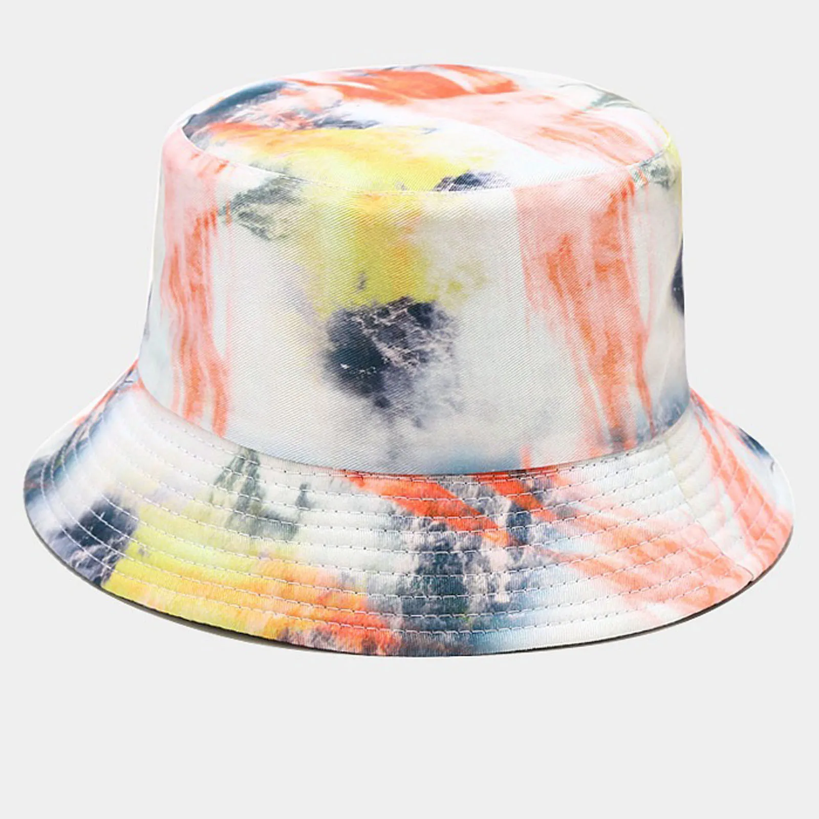 Sombreros de pescador de Panamá Hip Pop Tie-Dye estampado sombrero de pescador sombreros de sol de verano para Mujeres Hombres gorra de pesca Reversible señoras Panamá Bonnet