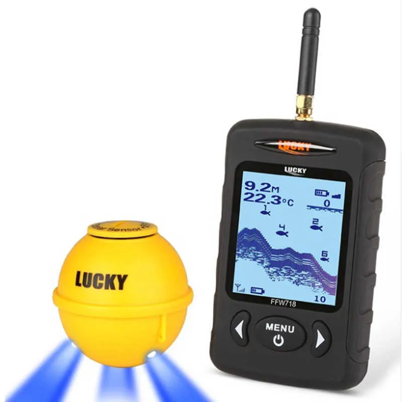 Fishfinder LUCKY Fishfinder FFW718LAB Draadloze Sonar Fishing Finder Onderwatercamera Deeper Fishfinder Echolood Onderwatercamera HKD230703