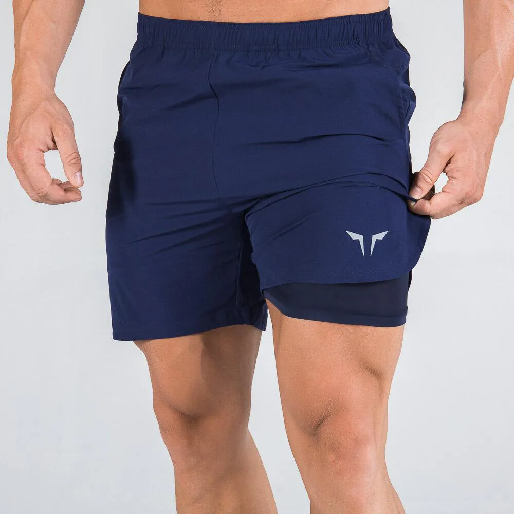 Shorts pour hommes Shorts de course d'été Hommes 2 en 1 Sports Jogging Fitness Shorts Entraînement de gymnastique pour hommes Shorts de sport à séchage rapide Homme court 230703