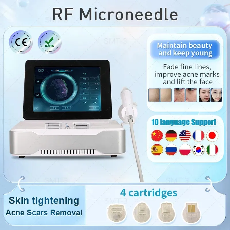 Microagulha RF fracionária de ponta aprovada pela CE ouro para máquina de microagulhamento RF de aperto de pele superior