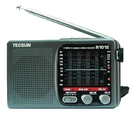 Radio Nuovo Tecsun R1012 Completo di marca di alta qualità Mw Sw Fm Tv 12 bande Ricevitore radio mondiale