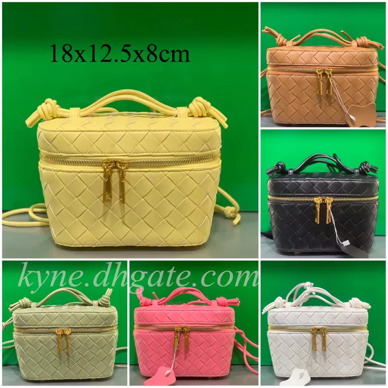 Moda dokuma desen el crossbody kare turda makyaj çantası kozmetik çantalar kılıfları 18x12.5x8cm