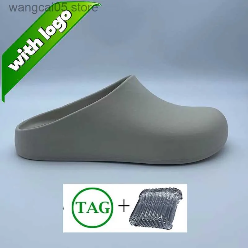 Zapatillas Diseñador Italia Muggles para hombre diapositivas Sandalias de verano de goma con zapatilla de playa de moda Sandalias de goma con punta redonda negro verde hombres mujeres lujo T230703