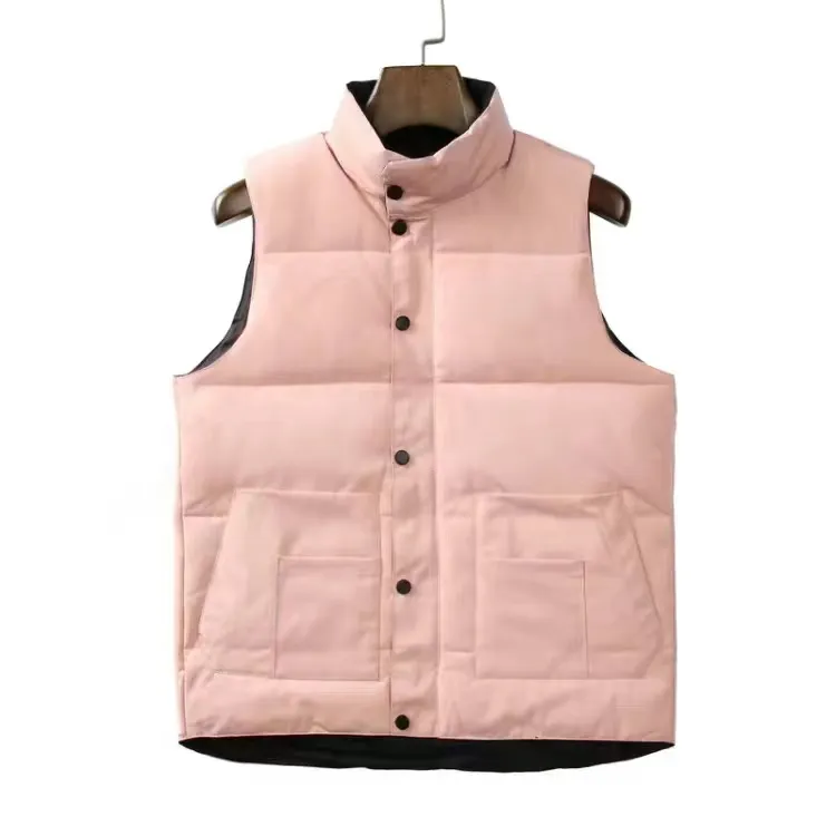 Mens Vest Tasarımcı Yelek Ceket Kanadalı Kaz Delek Tüy Malzeme Gevşek Kat Grapit Gri Siyah ve Beyaz Mavi Moda Trend Gilet Boyutu 06