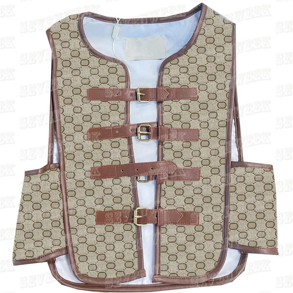 Jacquard LetterNight Vests for Women Seveless Jacketsファッションデザイナーベストコートデザイン服