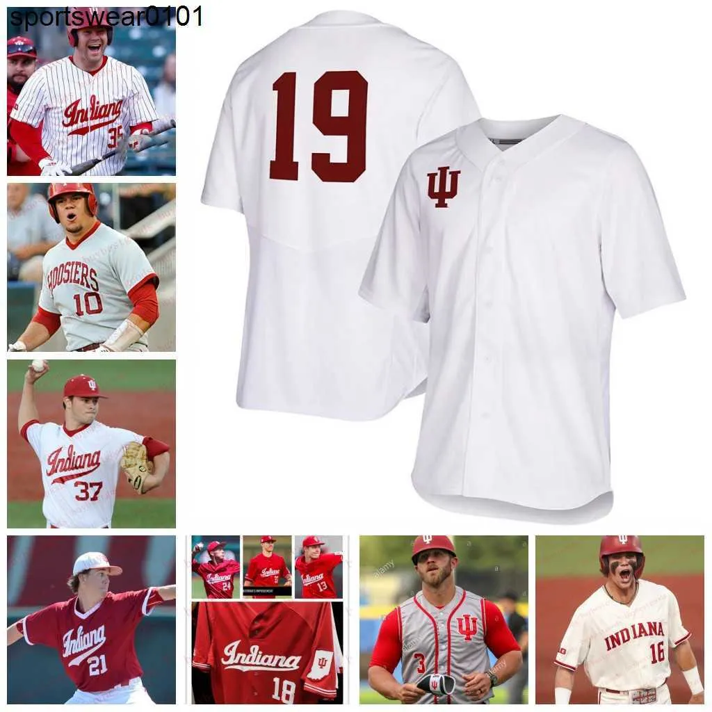 Stitched Indiana Hoosiers Baseball Jersey Custom 44 Bradley Brehmer Reese Sharp Braydon Tucker Ty Bothwell 29 Ryan Kraft Kyle Schwarber Scott Effross Any Name