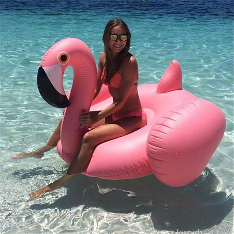 Zwemvest Boei 150 cm 60 inch Zomer Zwemmen Float tafel Flamingo Zwaan Ride-on Matras Zwemmen Float Zwembad Float Buis Vlot Kid Water Speelgoed HKD230703