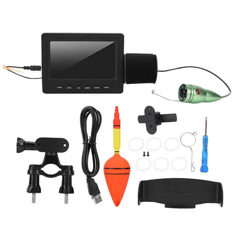 Fish Finder 4,3 polegadas HD colorido Underwater Visual Fish Finder Câmera de vídeo Kit de pesca (F008G-15M-IR) Câmera de pesca HKD230703