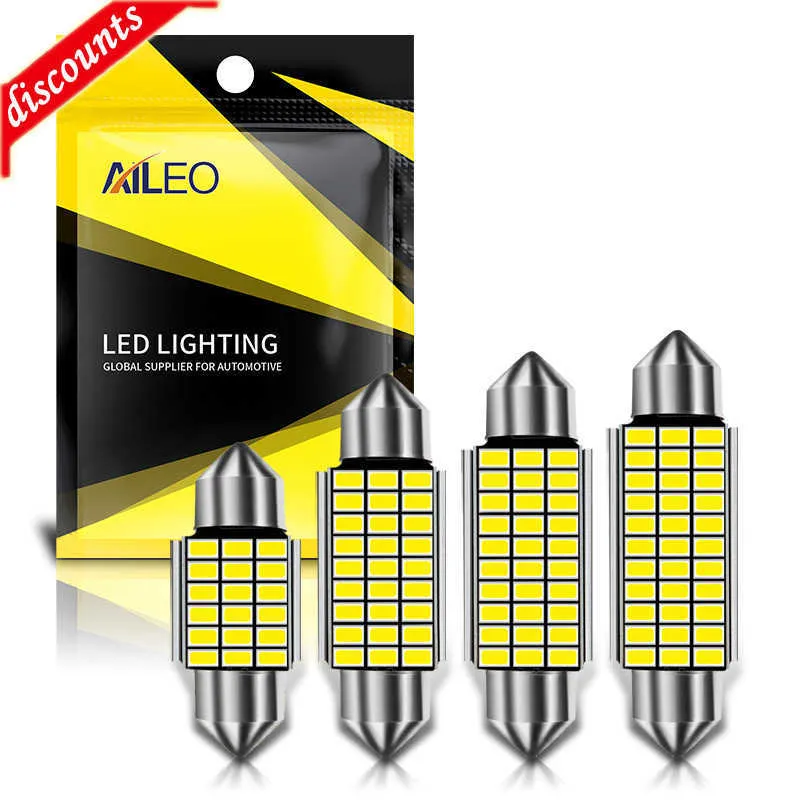 New AILEO 1x C10W C5W LED Canbus Festoon 31mm 36mm 39mm 42mm for car Bulb Interior Reading Light License Plate Lamp White Free Error