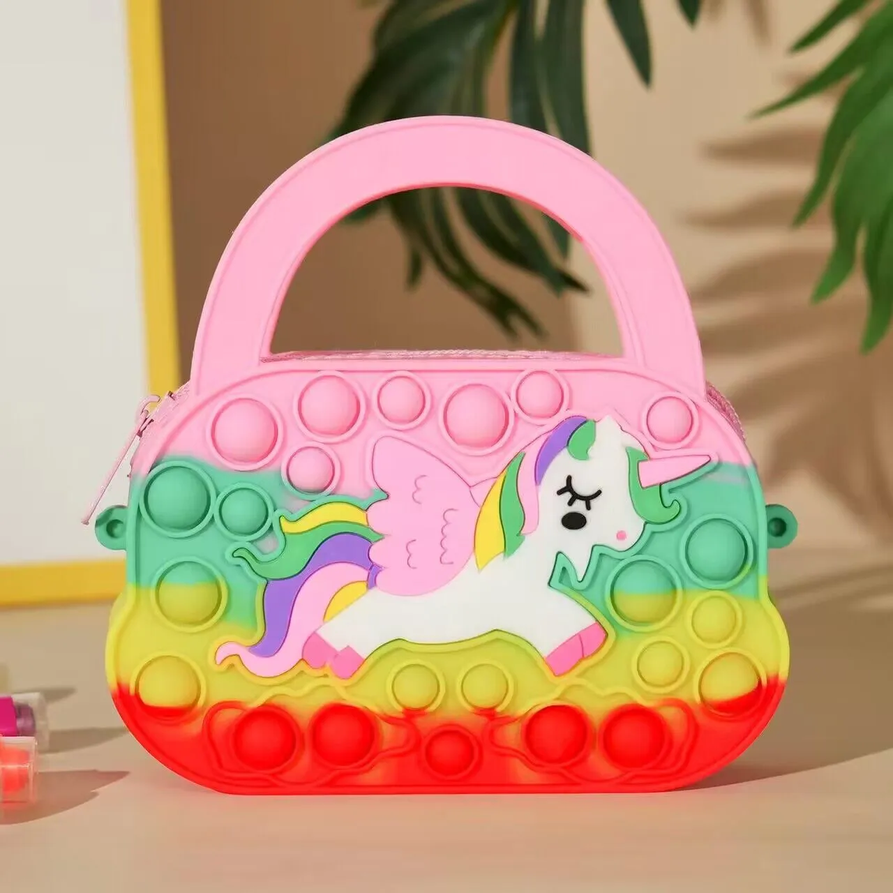 Sac pop fidget en licorne pour filles