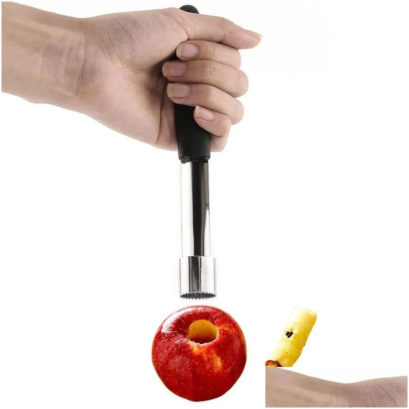 Frutas Vegetais Ferramentas Apple Corer Aço Inoxidável Pera Corers Seed Pitter Easy Twist Cozinha Drop Delivery Home Garden Dining Bar Dhoby