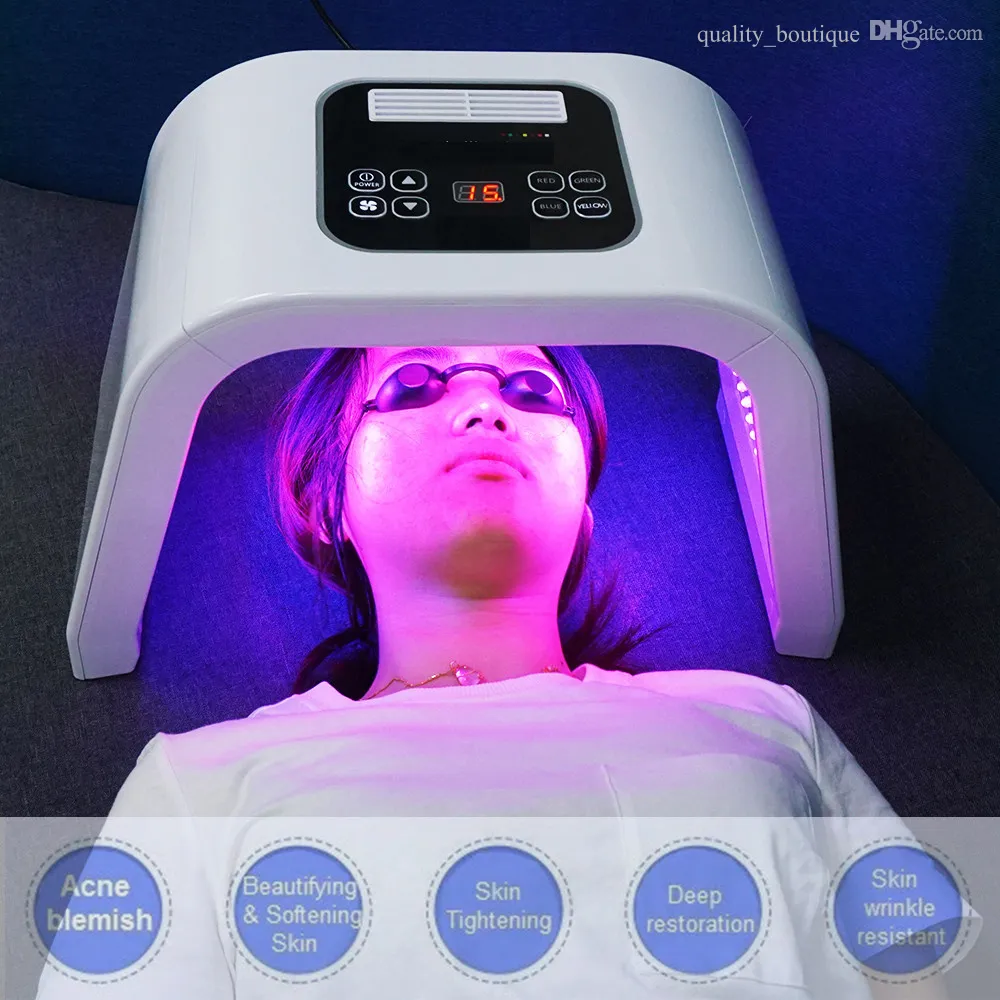 Professionale 7 colori PDT Led Maschera Terapia della luce facciale Dispositivo per il ringiovanimento della pelle Spa Rimozione dell'acne Trattamento di bellezza antirughe