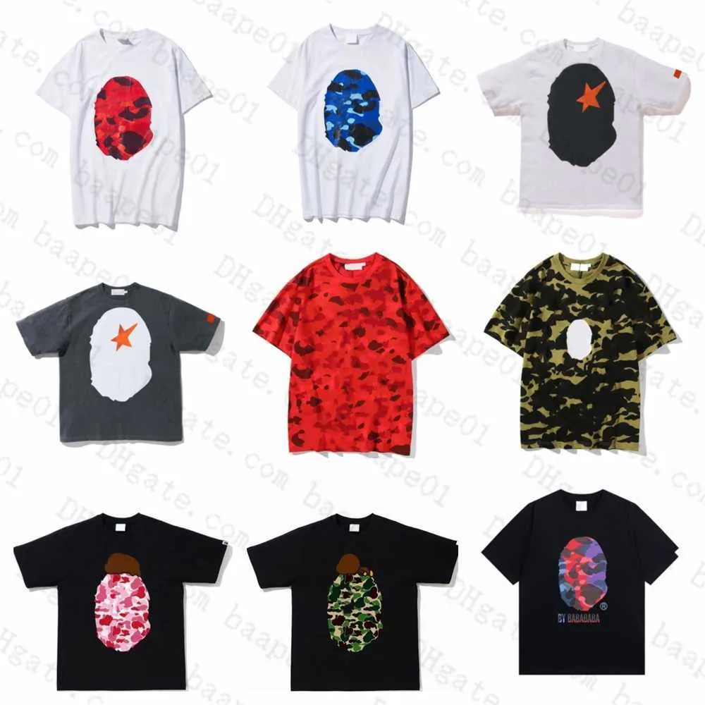 Herenontwerper Bapesta T-shirt Summer Streetwear Korte mouw Men Women Hoge kwaliteit Hip Hop Tee M-XXLU5HU