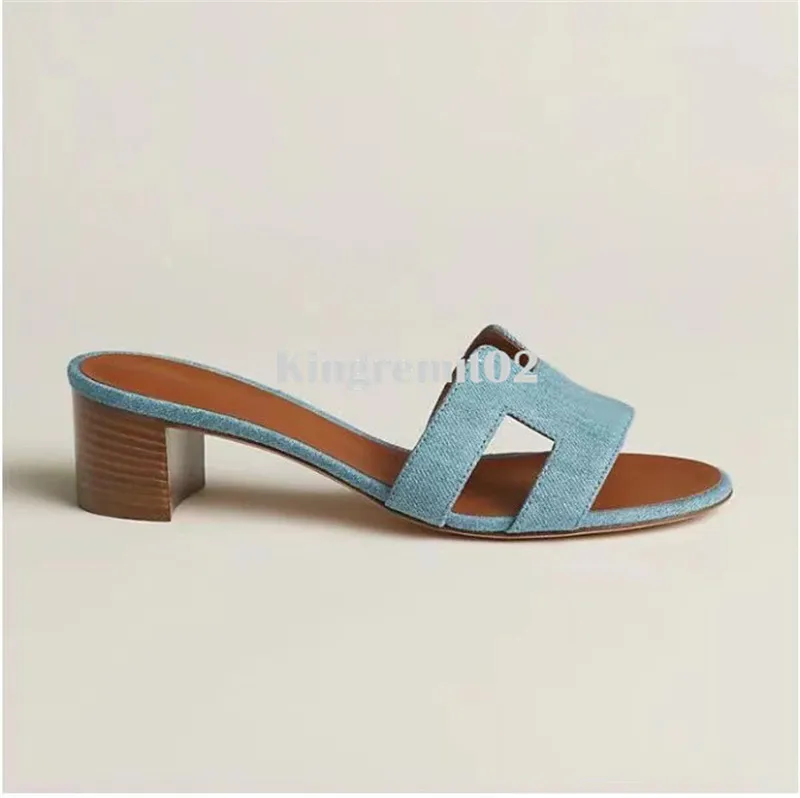 Designer Gunuine Leather High Heel H Sandals For Women Classic Flat ...
