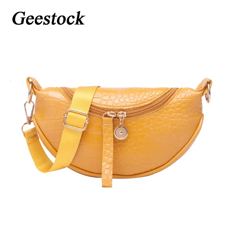 Midjeväskor Geestock Women s Shoulder Bag Pu Leather Fashion Mönster Designer Crossbody for Women Phone Case 230703