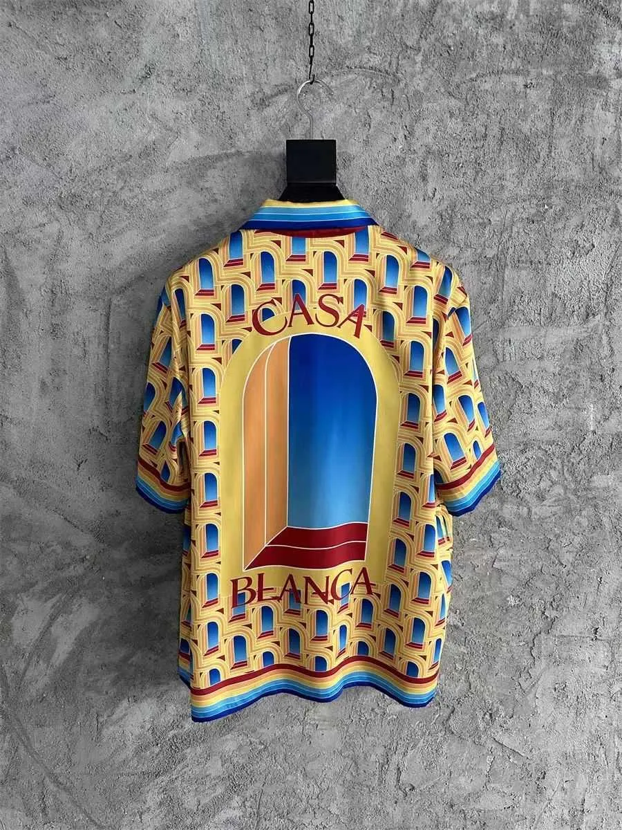 Casa Designer Fashion Clothing Shirts Tracksuits Haha Boutique Casablanca Shirt Men's Women's Summer Loose Versatile Travel Fashion Brand Short Sleeve 2028