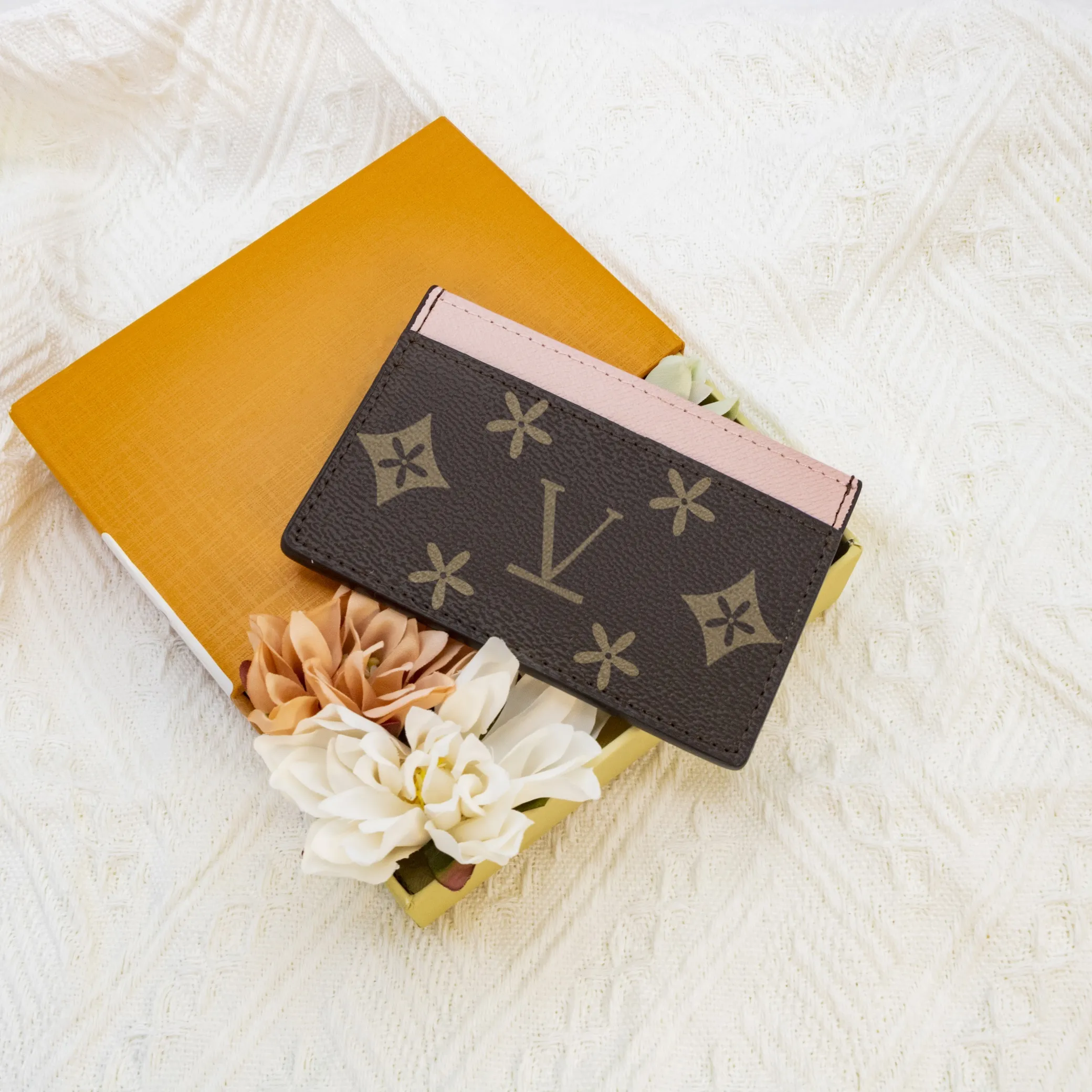 Designer card holder keychain sale