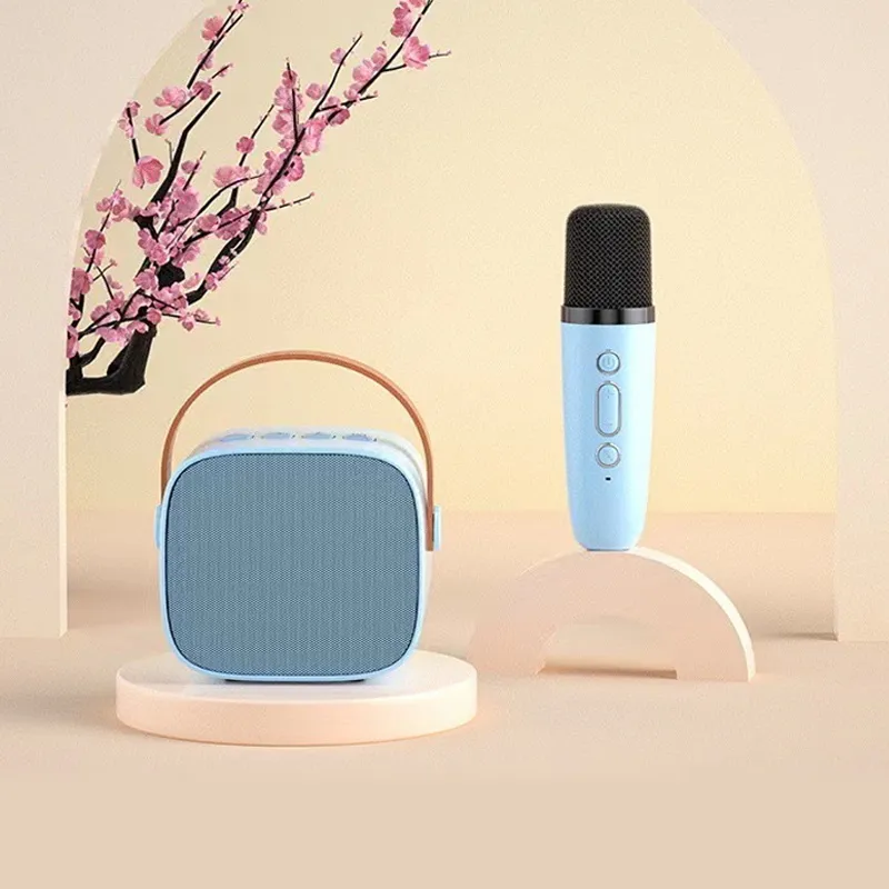 Mini Karaoke Machine Draadloze Microfoon en Speaker Set met 2 Microfoons Oplaadbare LED Kleur kopen vanaf een prijs van 26