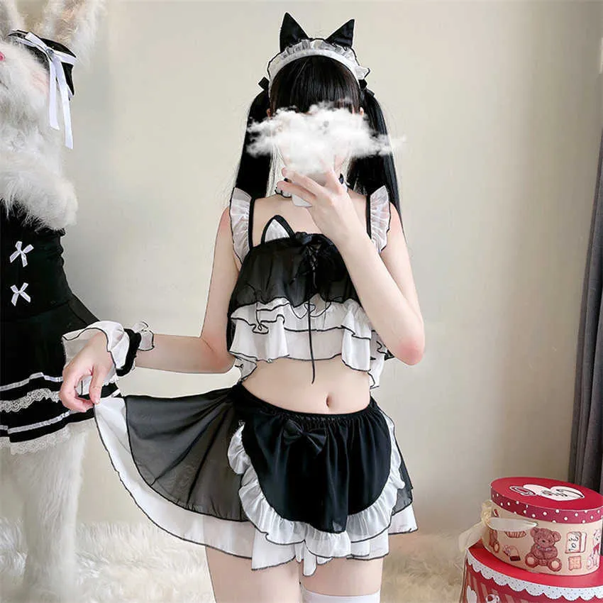 Sexy Set Vrouwen Sexy Maid Cosplay Kostuums Outfits Sets Japanse