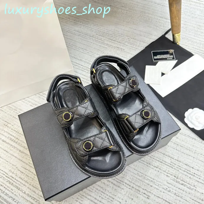 Sapato de grife Mulher Sandálias Slingback Plataforma Pai Sandália Sapatos Couro Bezerro acolchoado Slides Verão vovô Sandálias de luxo para mulheres Sandálias de tira de praia 35-42