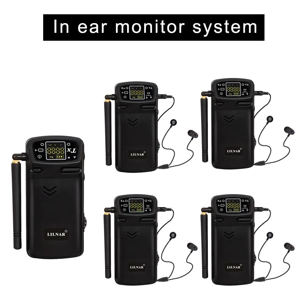 Mixer Wireless Stage Retgo Audio Audio in Ear Monitor System UHF Transmitter Receiver Two Twain