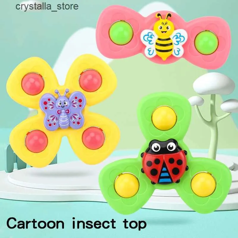 2st Random Insect Sug Cup Spinner Toys Spinning Dimple Fidget Toy Window Sug Spinner Bath Toys For Baby Birthday Present L230518 L230518