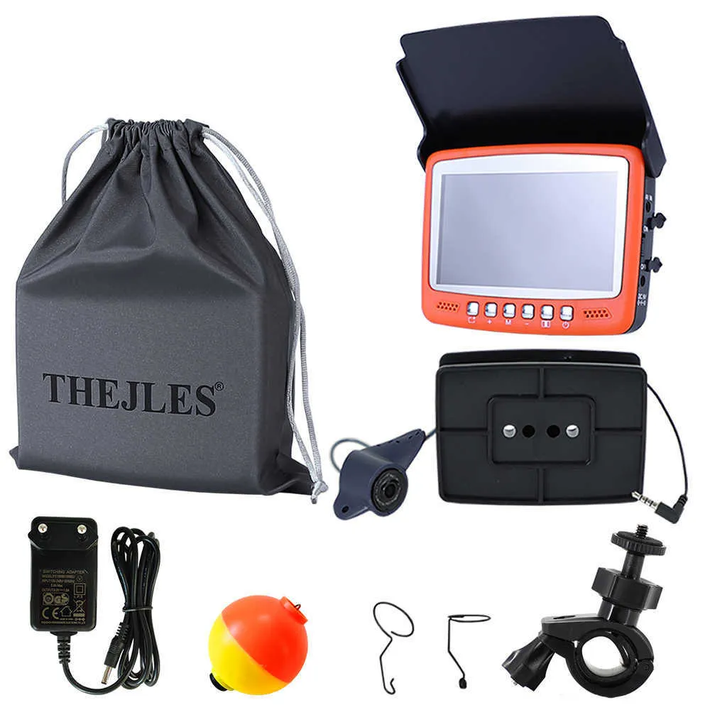 Fish Finder 4,3 дюйма IPS Monitor Visual Fishing Fisher Fishing Fishing Camera с 15 -метровым кабелем 1000TVL Подводной управление камерой 8 шт. Инфракрасные светильники HKD230703