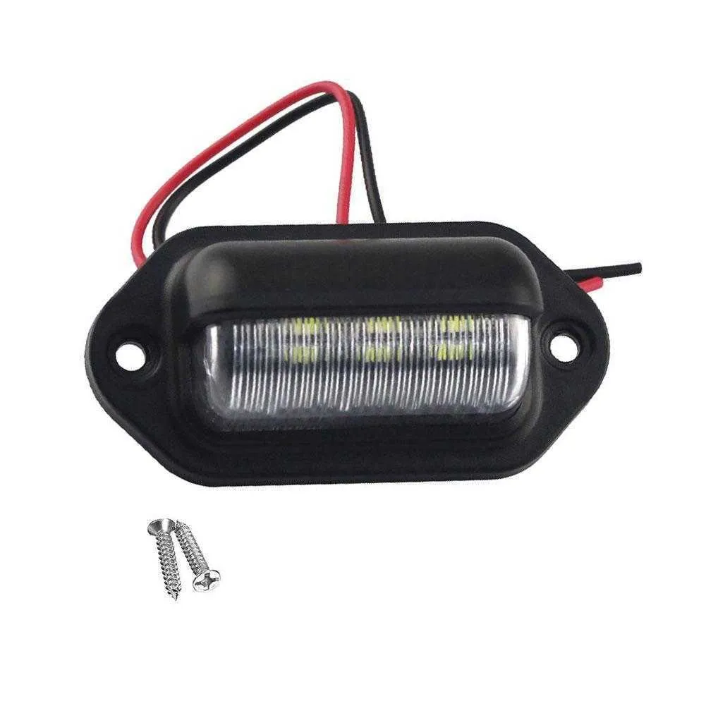 2 Pièces éclairage LED Plaque Immatriculation 12V IP65 - 6 LED, étanche, Universel