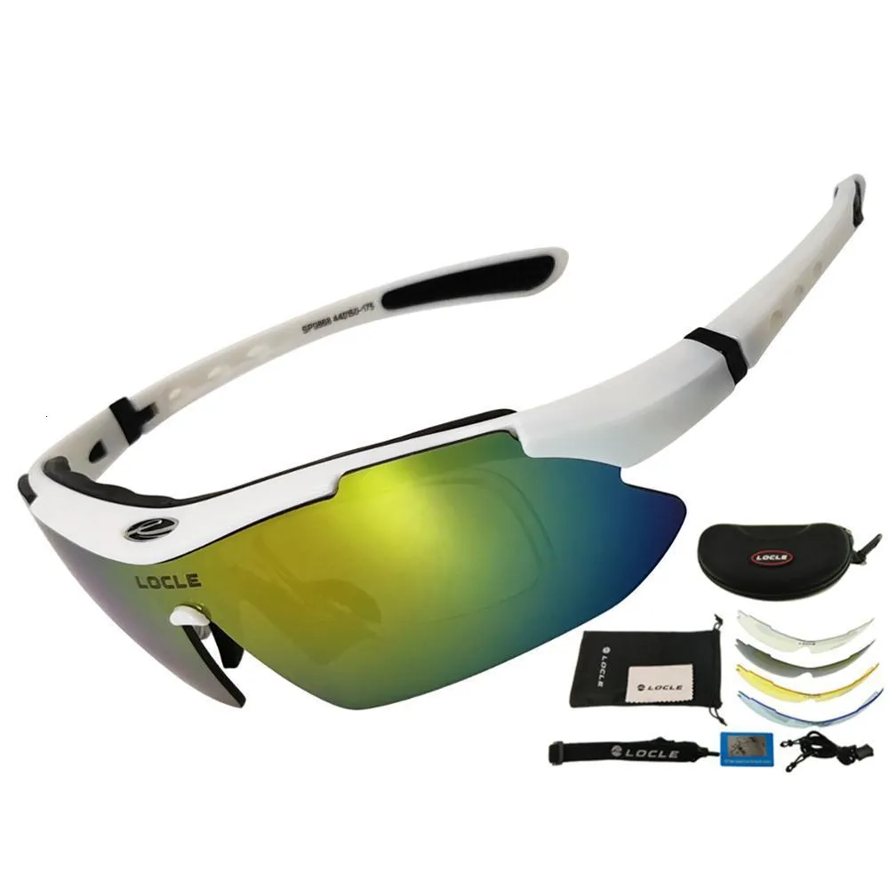 LOCLE UV400 Polarized Bike Sunglasses For Men Tactical Shooting