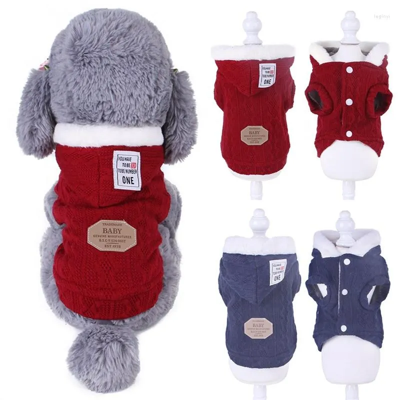 Abbigliamento per cani Cappotto invernale caldo Giacca per maglieria Sport Pet Cat Puppy Maglione Abbigliamento con cappuccio per cani di piccola taglia Maglieria Costume