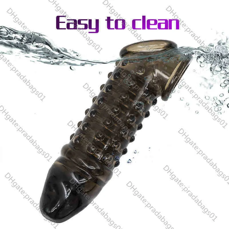 Sexy Touys Massager Sex Toys Penis Extender Cock Rings Delay Ejaculation Reusable Dick Sleeve Silicone Glans Cover Enlargement for Men