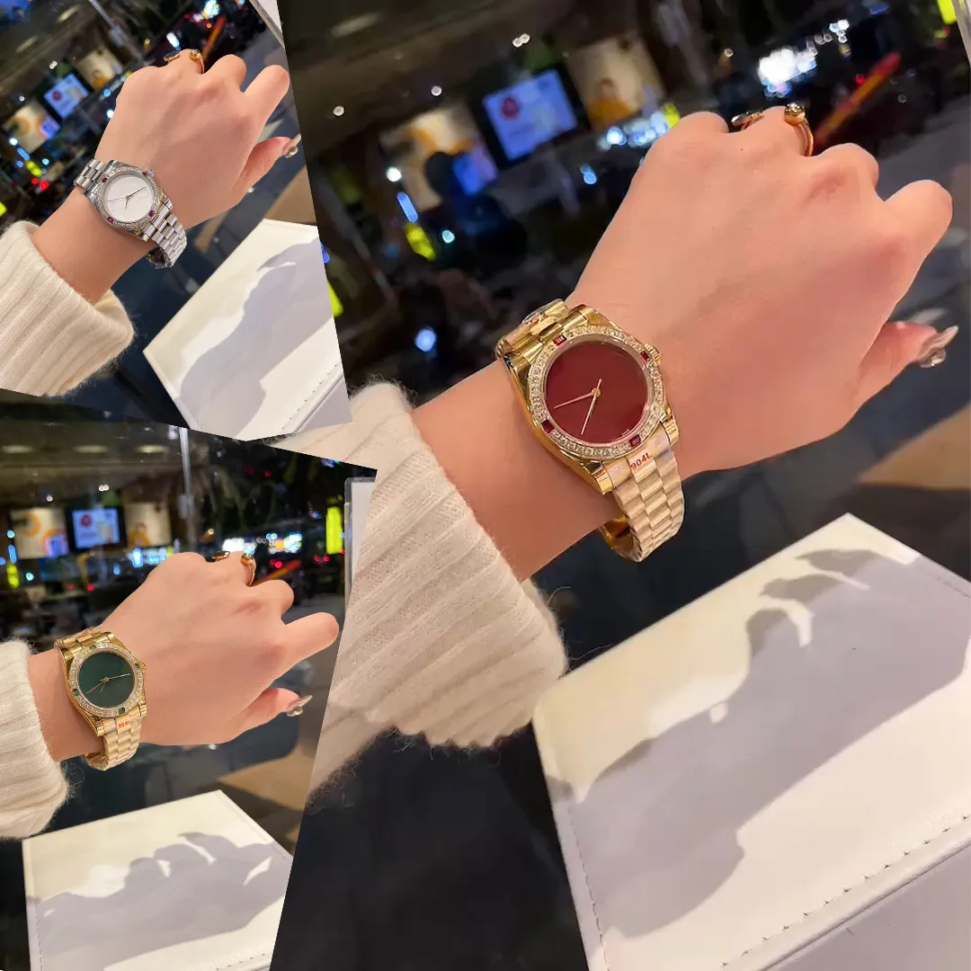 Ice Out Watch Saatler Yüksek Kaliteli Bayanlar Saatler Hareket Saati Günü Gold Watch Kadınlar Su Geçirmez Erkek Tasarımcı Saatler Lüks Saatler Moissanite Watch