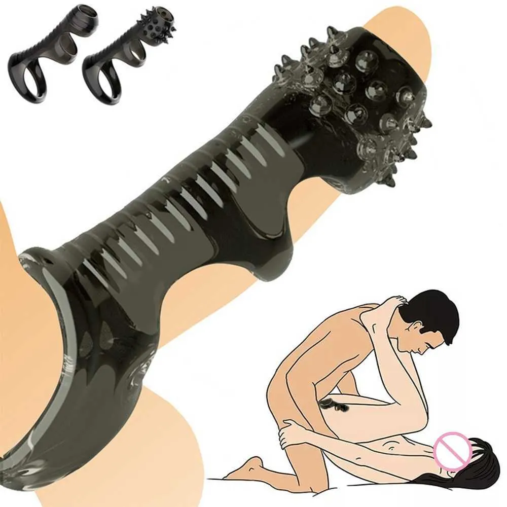 Massager Sex Spielzeug Ringe für Männer Verzögerung Ejakulation Erektion Spielzeug Erwachsene Lieferungen Leinen Düse Ring Sex für s_voghion.com