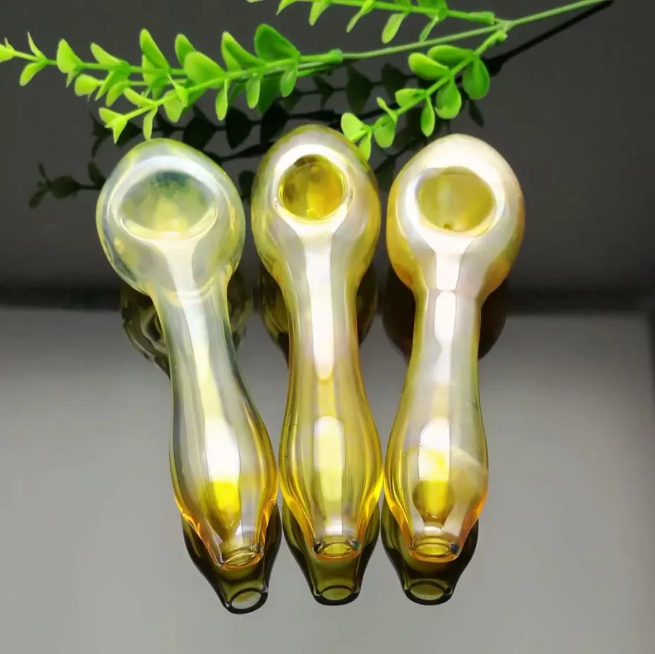 Tubi per fumare in vetro Fabbricazione di narghilè soffiati a mano Bong New Colorful Yellow Extended Glass Pipe
