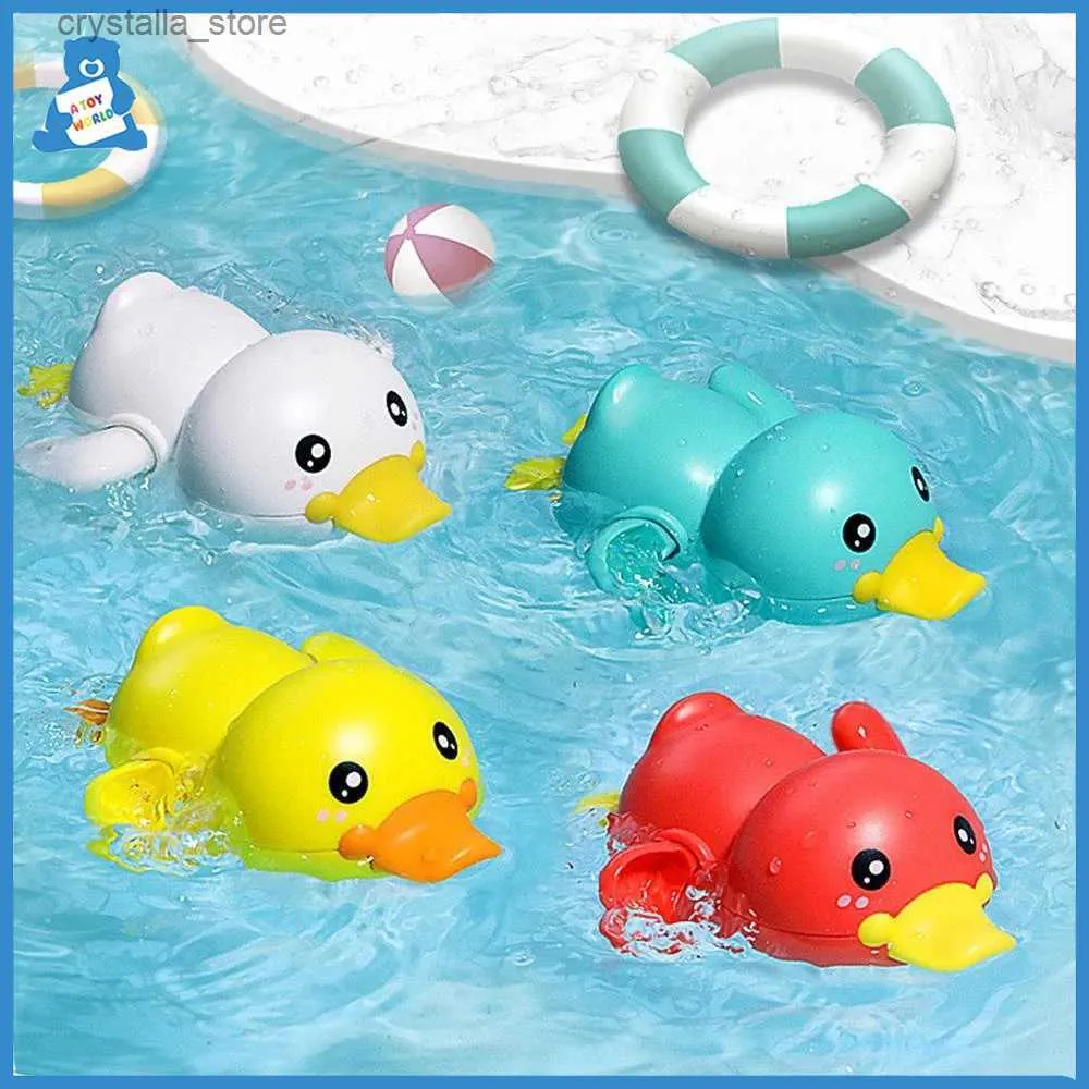 Bébé Jouets De Bain Mignon Canard Salle De Bains Douche Clockwork Natation Classique Wind Up Jouets Enfants Baignoire Jouer Eau Jouets Pour Enfant Cadeaux L230518