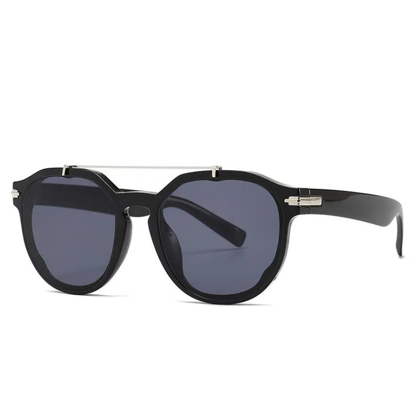 Солнцезащитные очки Peepers Eyewear Pantos Дизайн двойной мост в ацетатной раме с серером отделкой металлической пряжки чернокожие капля доставка Fas dhjef
