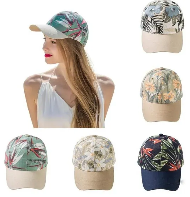 Chapéu de festa Estampado boêmio Boné de sol para viagem ao ar livre Moda Feminino Chapéus de beisebol Snapback Caps DB981