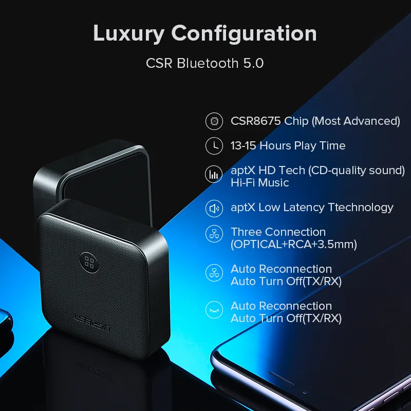 UGREEN Bluetooth Receiver Audio Adapter