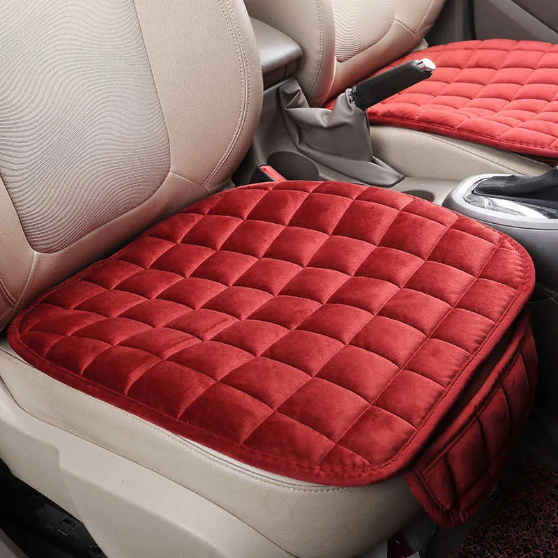 Cuscino Per Bracciolo Auto In Peluche – Universale, Antiscivolo, Imbottito, Colore Rosso, Accessorio Interno