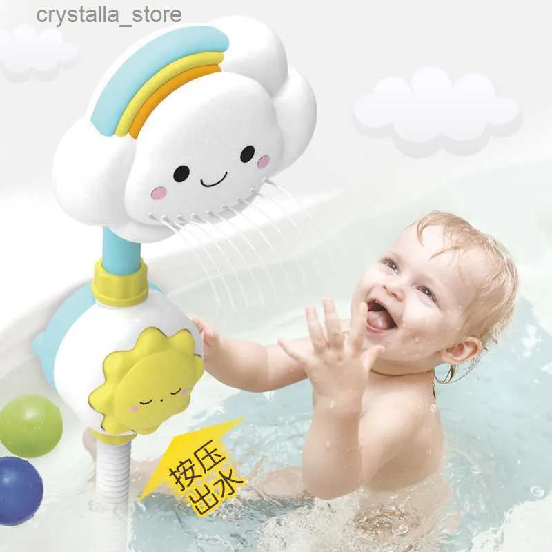 Kinderen Bad Water Spray Zonnebloem Douche Zomer Rainbow Cloud Douche Baby Badkamer Water Speelgoed Zwembad Speelgoed Kinderen Speelgoed Baby speelgoed L230518