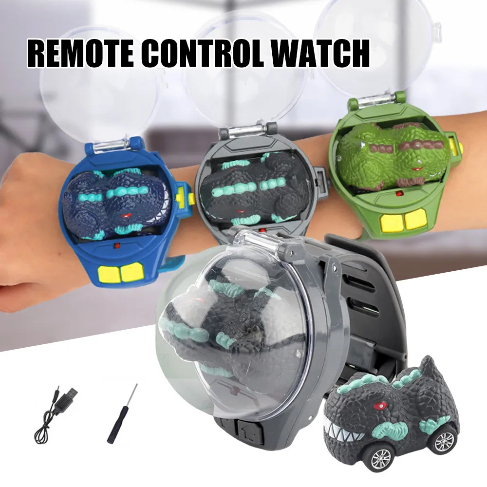 Diecast Model Children Cartoon Wrist Racing Car Watch Remote Control Toy Portable Mini Electric 230703