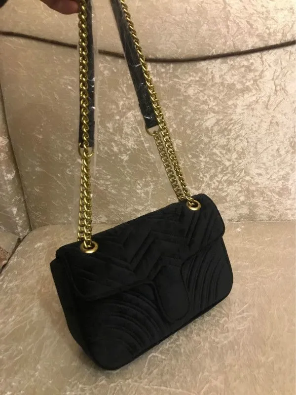 Designer-Marmont torby aksamitne torebki damskie krótkie torebki na ramię modne torebki od projektanta torebki łańcuszek modna torba crossbody